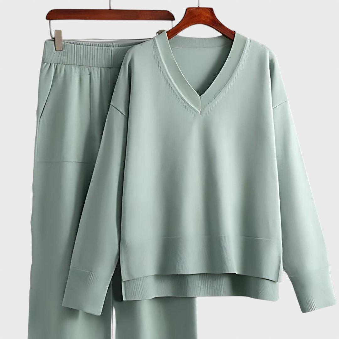 Zdravka™ - Kaheosaline komplekt V-kujulise kaelusega