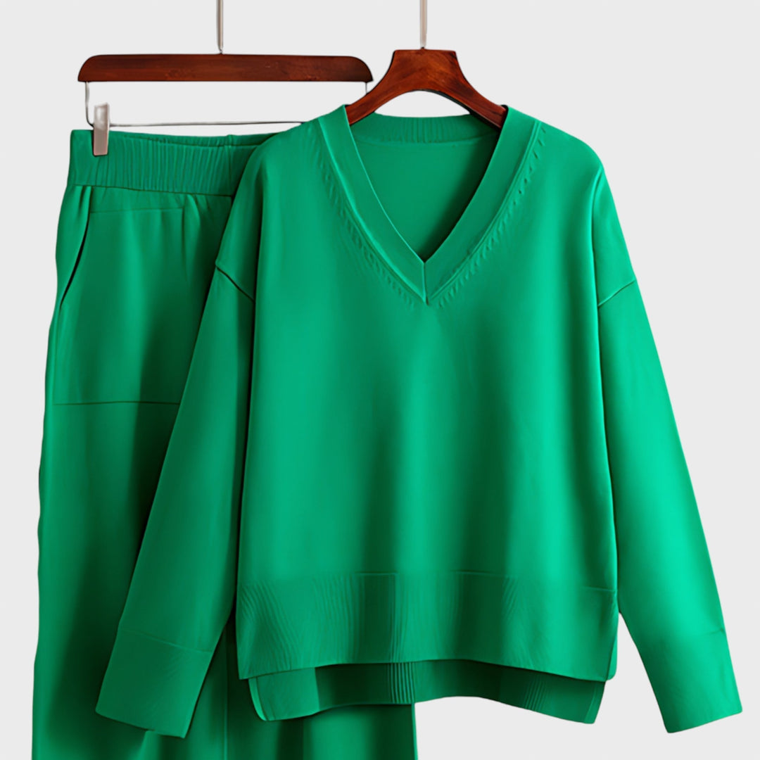 Zdravka™ - Kaheosaline komplekt V-kujulise kaelusega