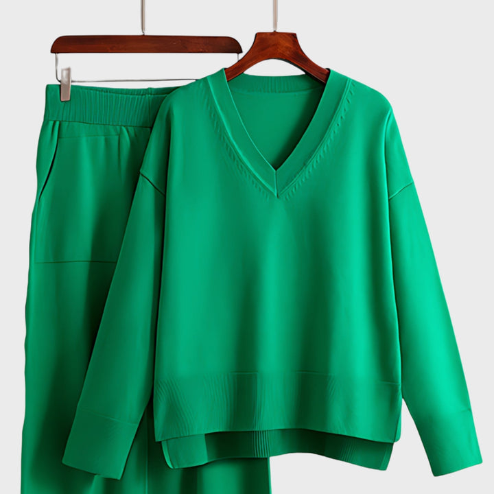 Zdravka™ - Kaheosaline komplekt V-kujulise kaelusega