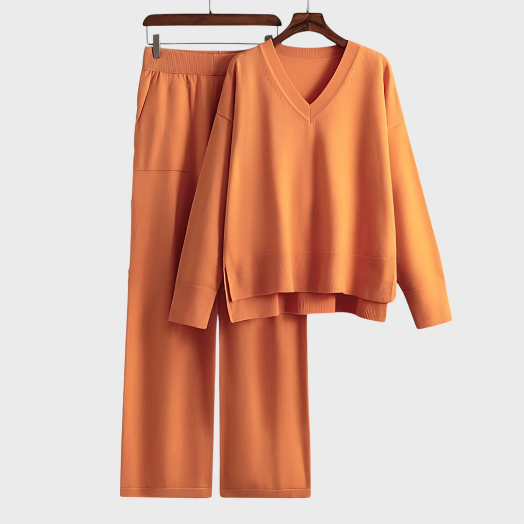 Zdravka™ - Kaheosaline komplekt V-kujulise kaelusega