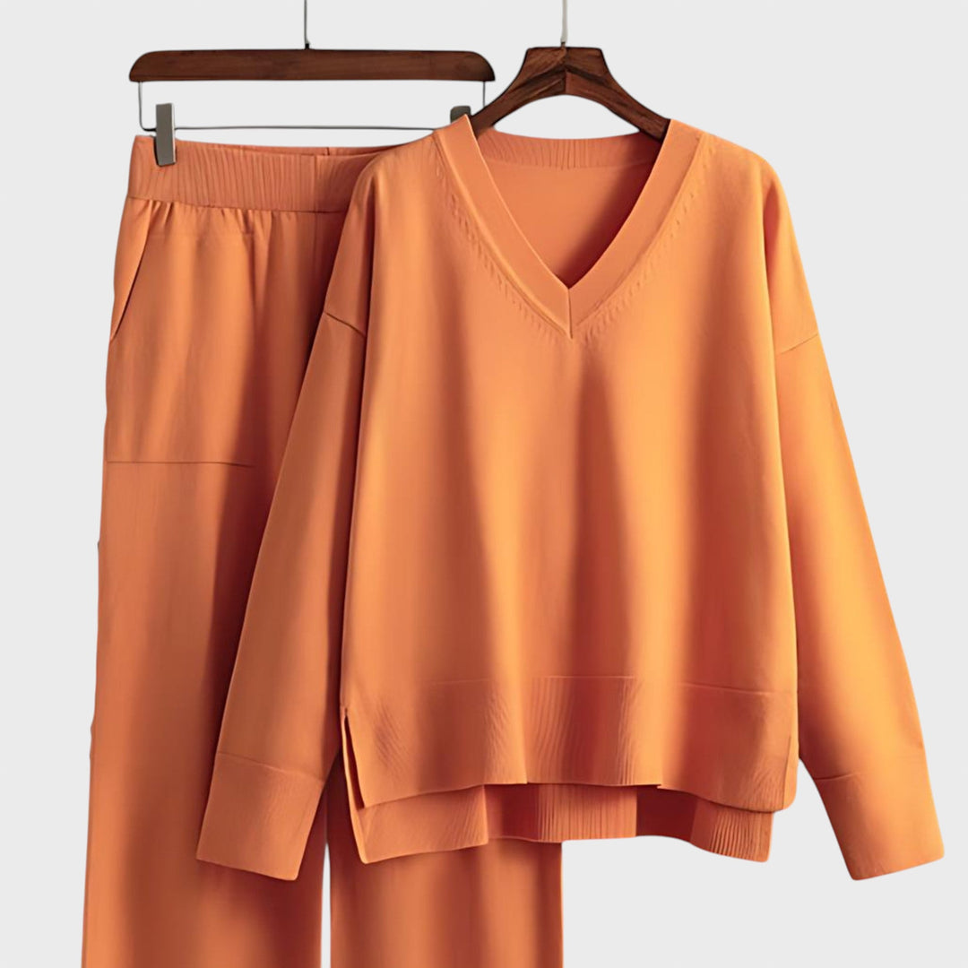 Zdravka™ - Kaheosaline komplekt V-kujulise kaelusega