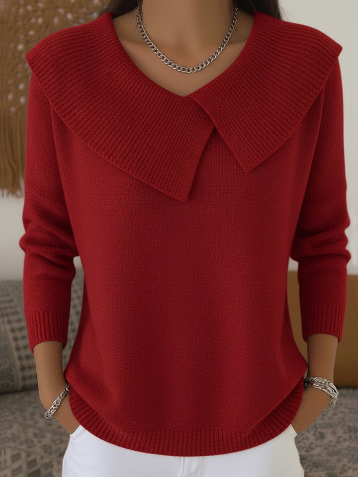 Cassidy | Warm Sweater with Soft Collar