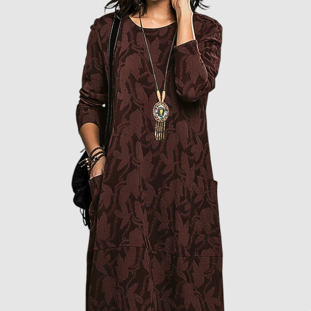 Iarislava™ - Elegantne lillemustriga kleit