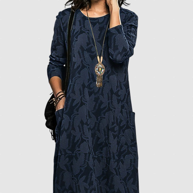 Iarislava™ - Elegantne lillemustriga kleit