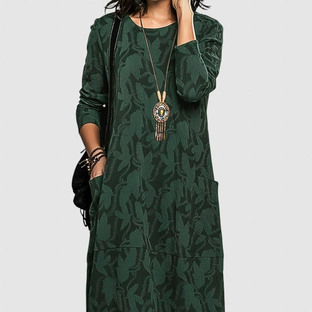 Iarislava™ - Elegantne lillemustriga kleit