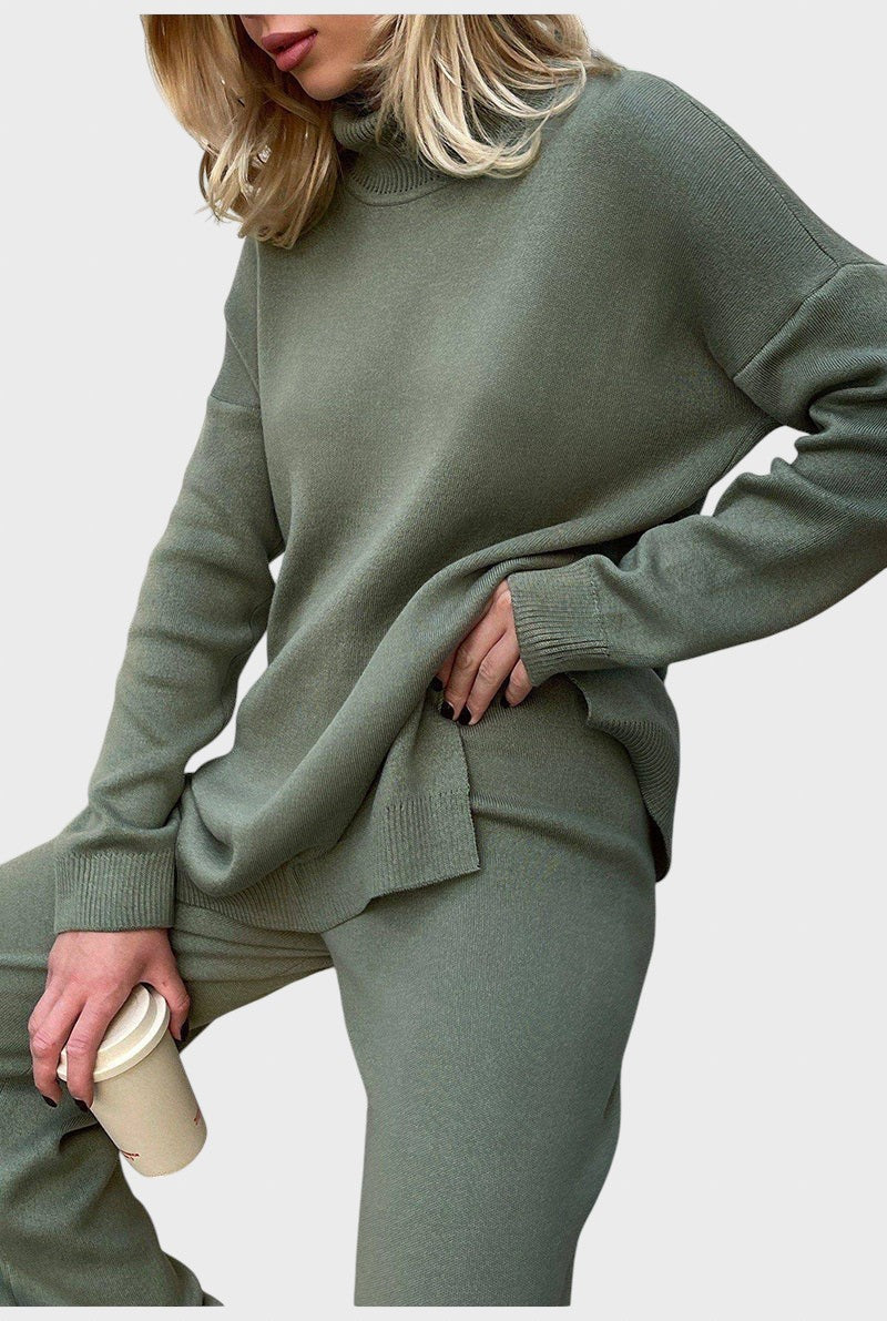 Lyuba™ - Üks suurus oversize kudumispullover kõrge kaelusega