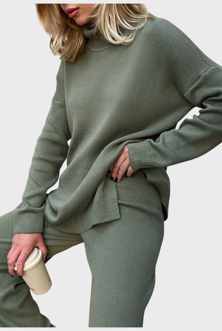 Lyuba™ - Üks suurus oversize kudumispullover kõrge kaelusega