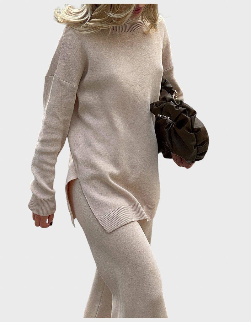 Lyuba™ - Üks suurus oversize kudumispullover kõrge kaelusega