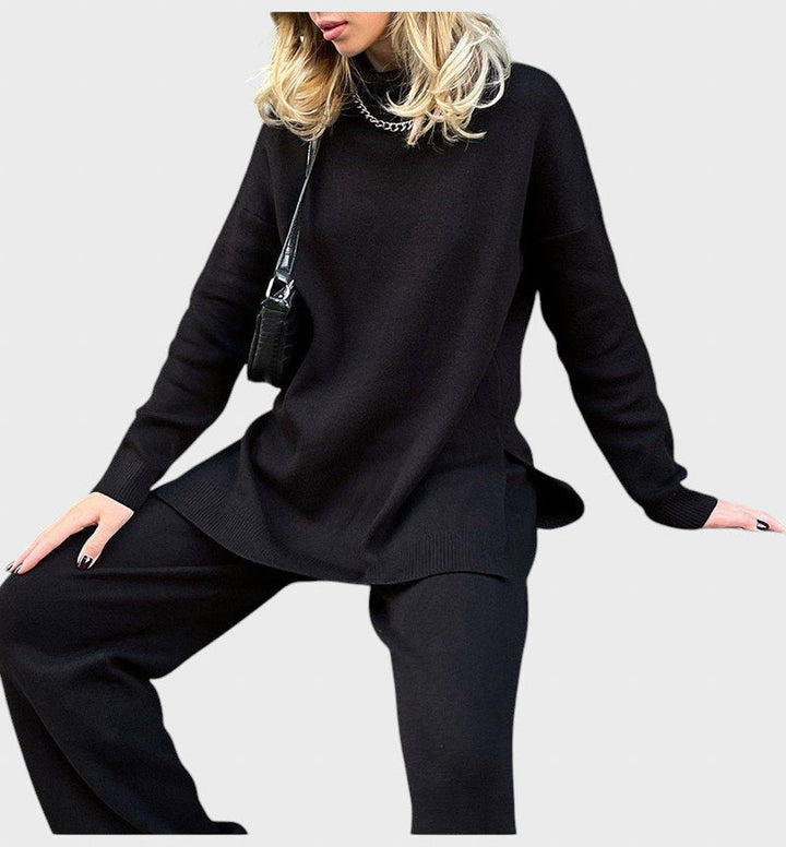 Lyuba™ - Üks suurus oversize kudumispullover kõrge kaelusega