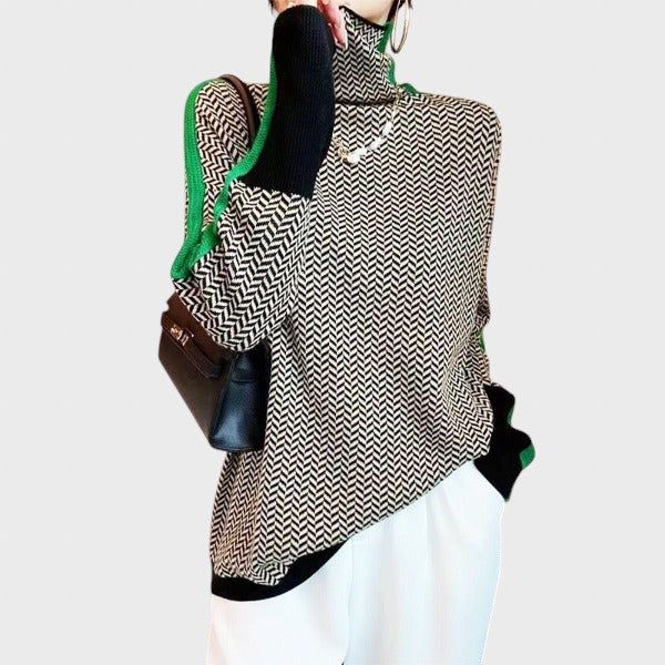 Tsvetana™ - Julge triibuline pullover