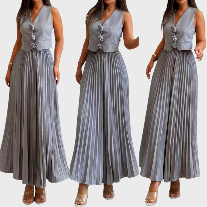 Boryana™ - Elegantne kaheosaline komplekt ilma varrukateta