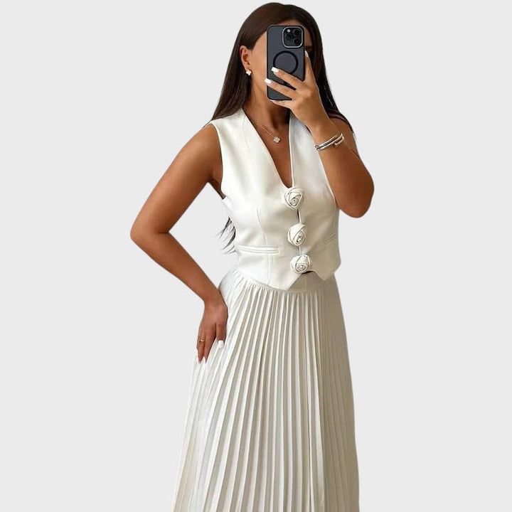 Boryana™ - Elegantne kaheosaline komplekt ilma varrukateta