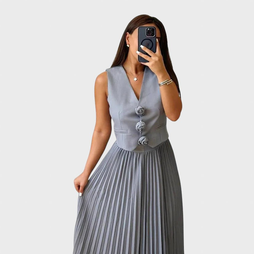 Boryana™ - Elegantne kaheosaline komplekt ilma varrukateta