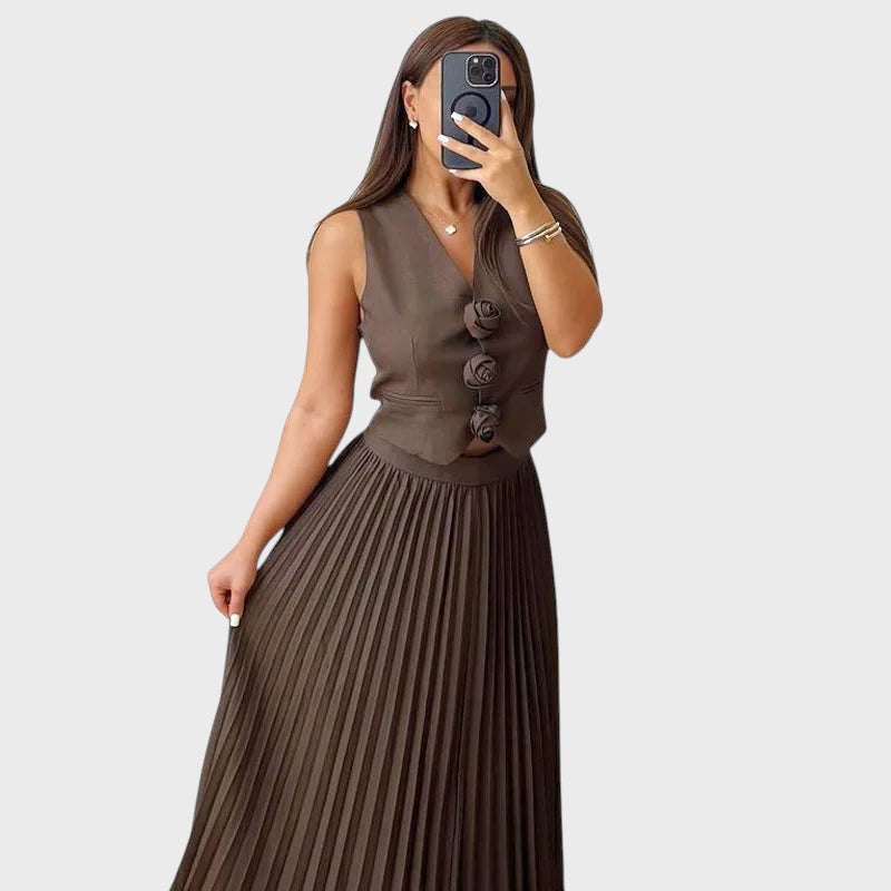 Boryana™ - Elegantne kaheosaline komplekt ilma varrukateta