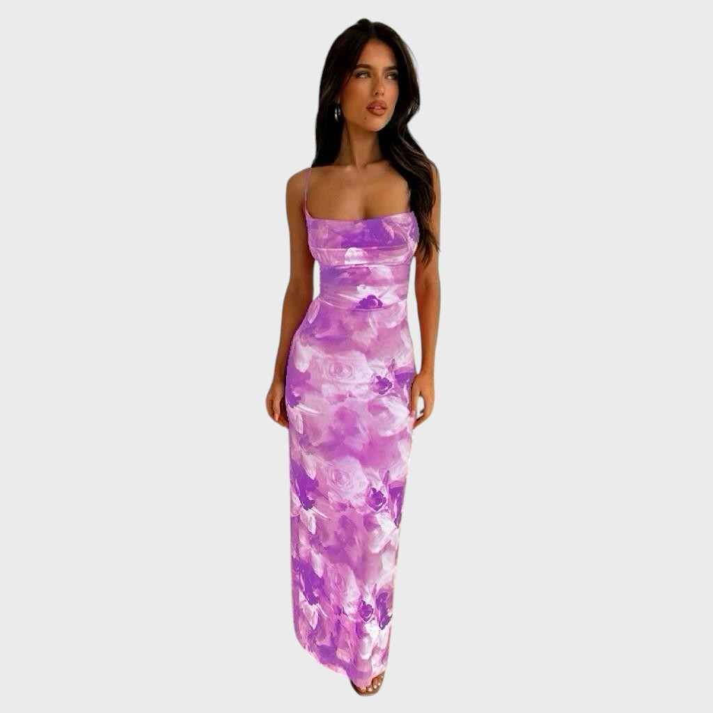 Krastina™ - Romantiline lillemustriga kleit