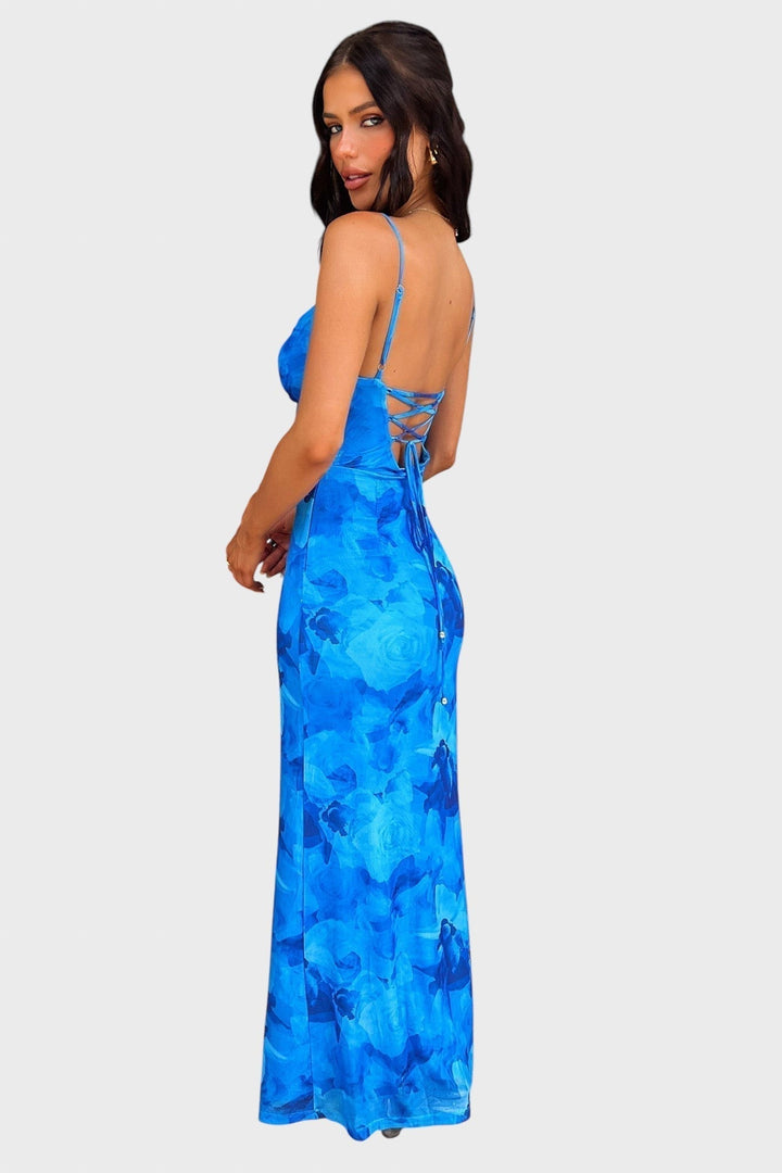 Krastina™ - Romantiline lillemustriga kleit