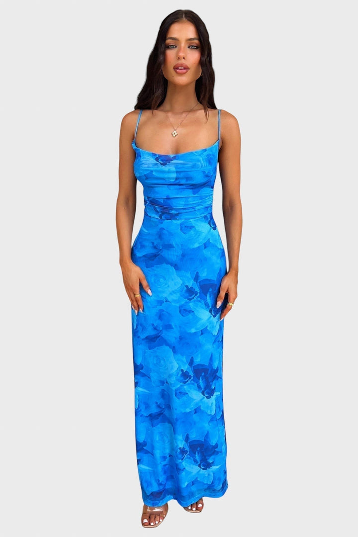 Krastina™ - Romantiline lillemustriga kleit