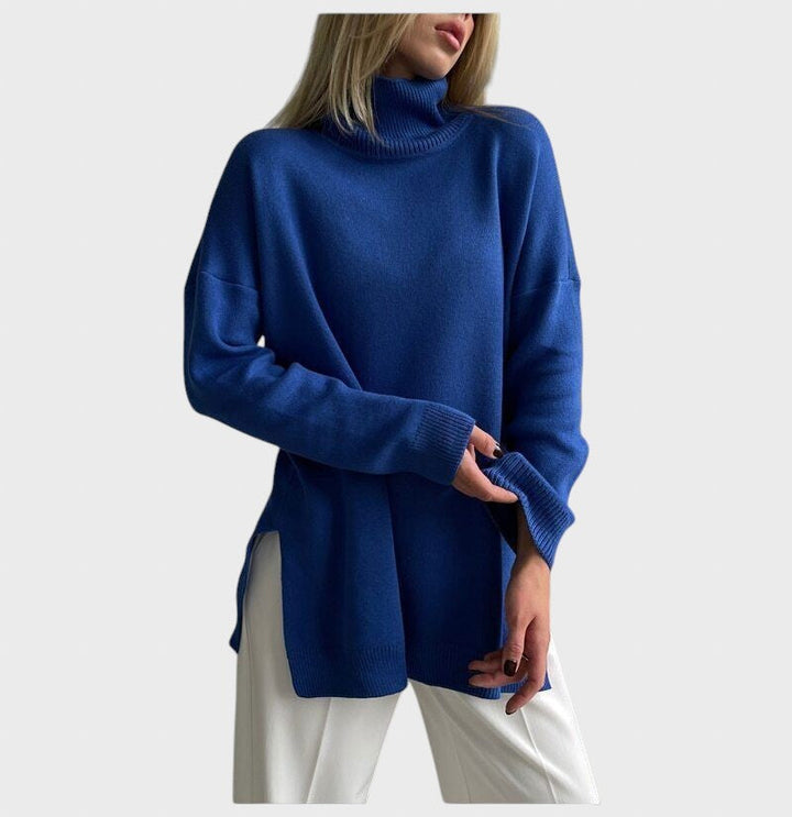 Lyuba™ - Üks suurus oversize kudumispullover kõrge kaelusega